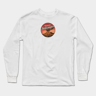 Hawaii Volcanoes National Park Retro Emblem Long Sleeve T-Shirt